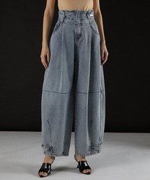 High Waist Banana Denim Pants