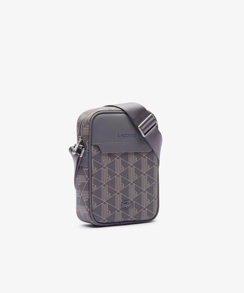 LACOST ショルダーバッグ グレー　モノグラム LACOSTE ショルダーバッグ ザ ブレンド モノグラムバーティカル