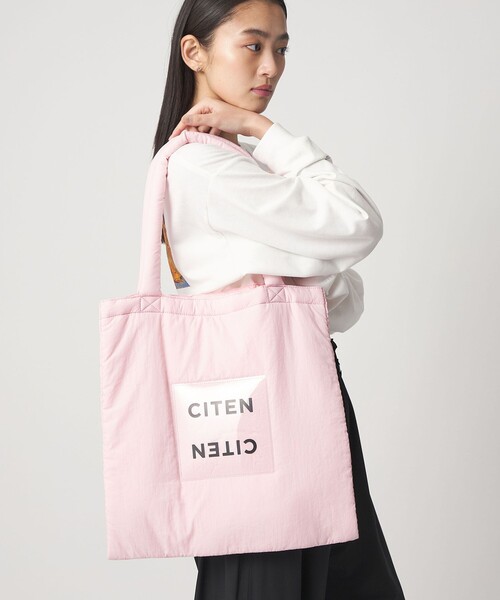CITEN（シテン） トートバッグ 「CITEN」パデッド クリア ロゴ トート