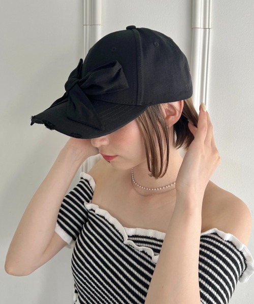 Loueme キャップ 帽子 ビッグリボンキャップ レディース : ZOZOTOWN