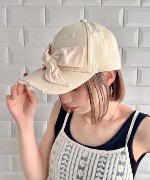 Loueme キャップ 帽子 ビッグリボンキャップ レディース : ZOZOTOWN