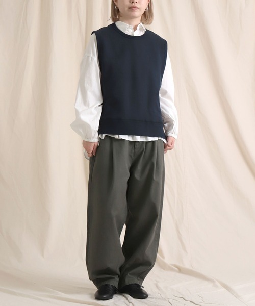 Brocante チノパン 「Brocante / ブロカント」 高密度ツイル アンプ