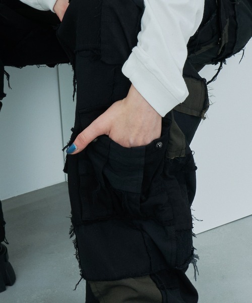 AIVER カーゴパンツ AIVER ボロカーゴパンツ メンズ レディース