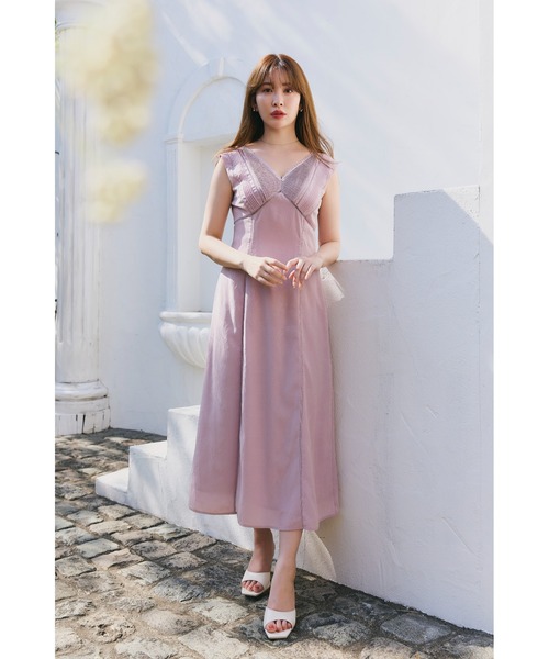 Her lip to ワンピース Lace Trimmed Jacquard Dress : ZOZOTOWN
