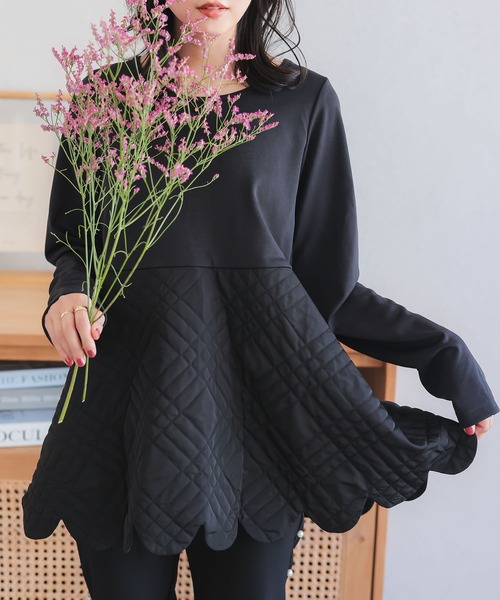 KOBE LETTUCE（神戸レタス） tシャツ キルティング切替スカラップ