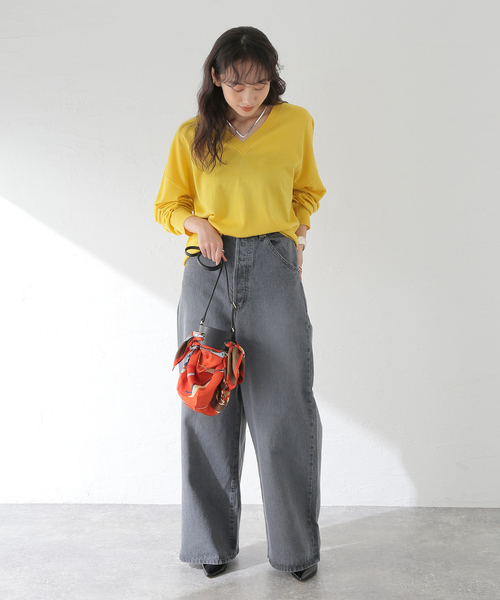 新品♪JOURNAL STANDARD L'ESSAGE Vネックプルオーバー ラインVネックプルオーバー（ニット／セーター）｜JOURNAL