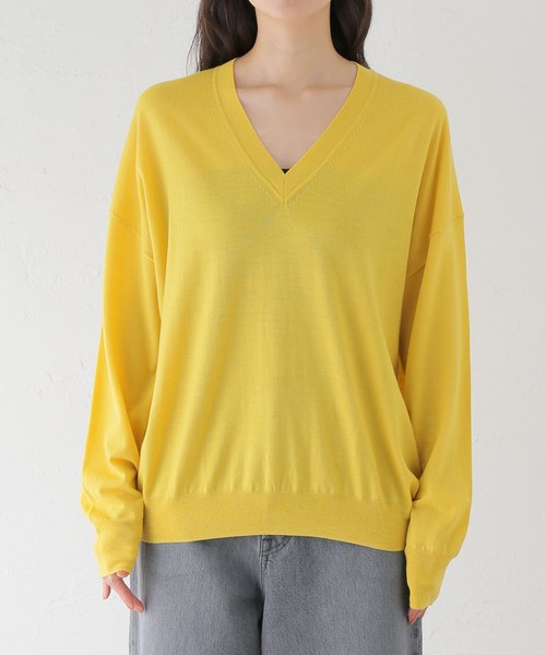 新品♪JOURNAL STANDARD L'ESSAGE Vネックプルオーバー journal standard L'essage ニット CASHFEELWOOL Vネックプル
