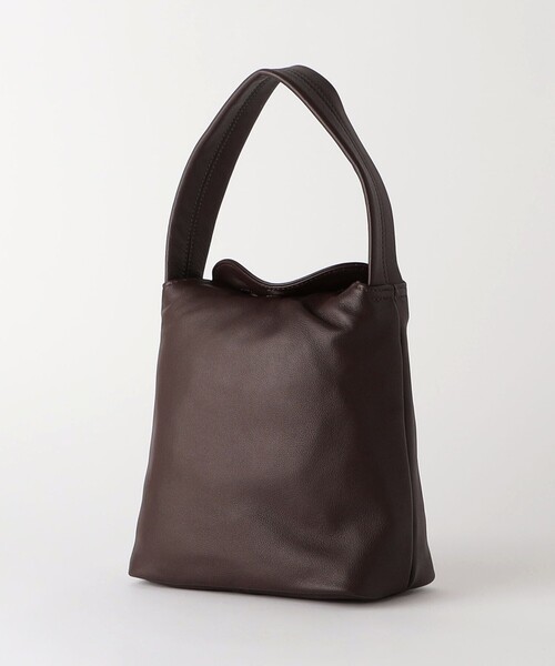 【美品】アニエスベー/レザーワンショルダーバッグ/トートバッグ/牛革/ブラウン 美品】アニエスベー/レザーワンショルダーバッグ/トートバッグ
