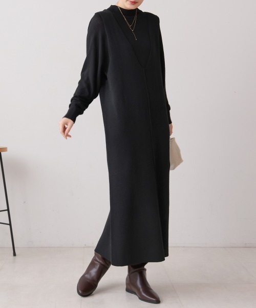 Bou Jeloud（ブージュルード） ワンピース 毛混ハイネックセット