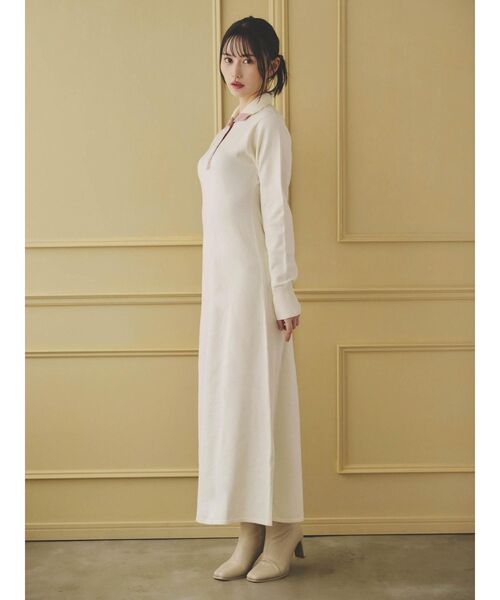 dazzlin ワンピース 「ZOZOTOWN限定」ポロニットロング