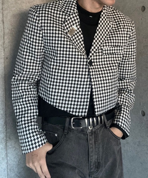 Otte ジャケット テーラードジャケット チェックポイントショート