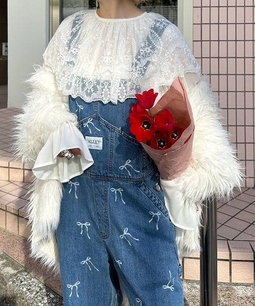 Alley Tokyo ブラウス シャツ ケープレースブラウス レディース