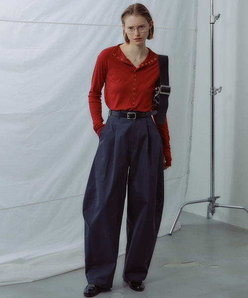 tシャツ 2way many button top / メニーボタントップス レディース tシャツ 2way many button top / メニーボタントップス レディース