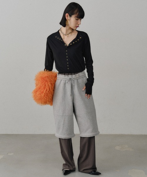 tシャツ 2way many button top / メニーボタントップス レディース