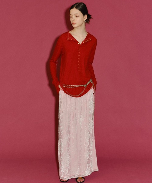 tシャツ 2way many button top / メニーボタントップス レディース tシャツ 2way many button top / メニーボタントップス レディース