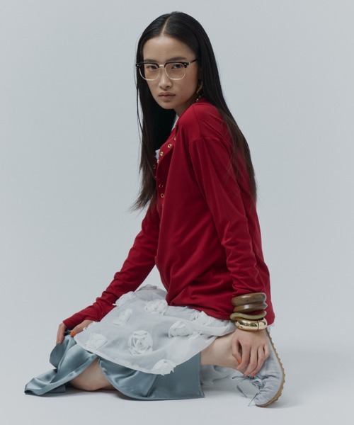 トップス Mamilyn tシャツ 2way many button top / メニーボタントップス レディース