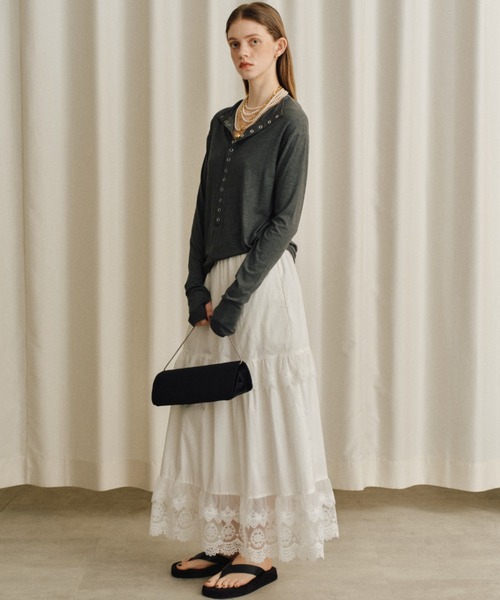 tシャツ 2way many button top / メニーボタントップス
