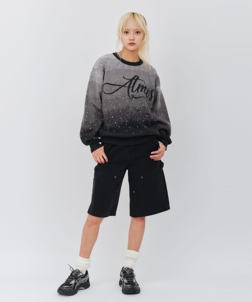 ニット セーター atmos pink Gradation Jacquard Sweater / アトモス ピンク グラデーション ジャガード セータ atmos girls ニット セーター pink Gradation Jacquard Sweater