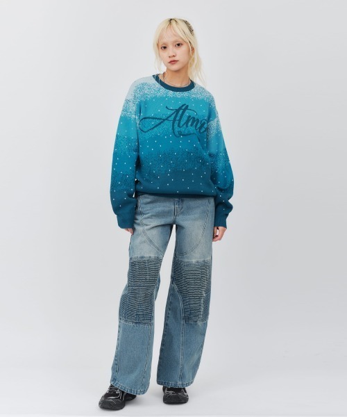 atmos girls ニット セーター pink Gradation Jacquard Sweater