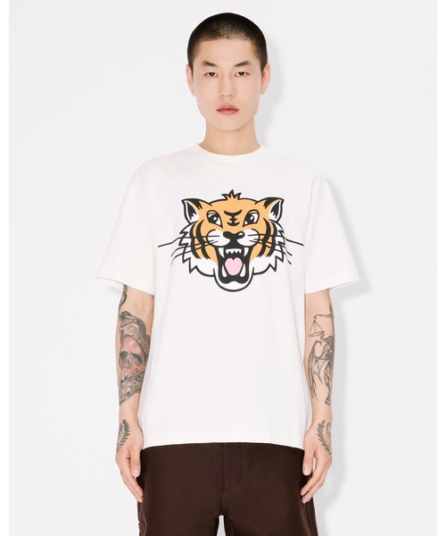 国内完売【KENZO】”Happy Tiger” Tシャツ KENZO Happy Tiger' エンブロイダリー オーバーサイズ Tシャツ