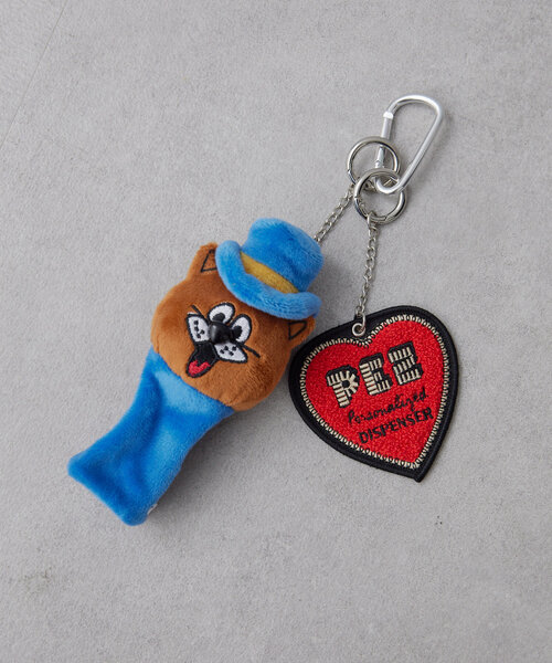 【新品タグ付】 【PEZ×ear】ディスペンサー型ぬいぐるみチャーム　ブルー ear PAPILLONNER チャーム 「PEZ(ペッツ)×ear」ディスペンサー型
