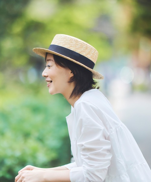 田中帽子店　カンカン帽　マラン・ジー　ベージュ　新品未使用 田中帽子店 Marin／G マラン ジー カンカン帽(田中帽子