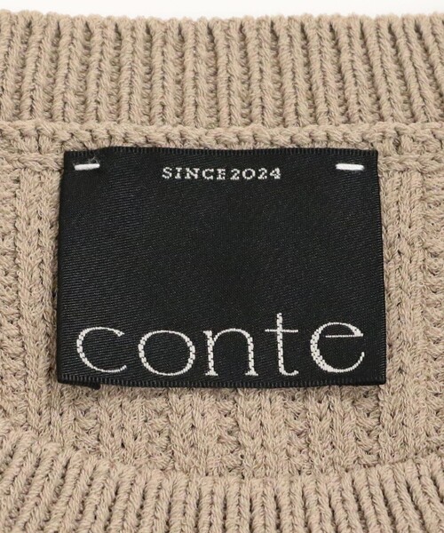 【conte】アゼ ノースリーブニット conte＞アゼ ノースリーブニット