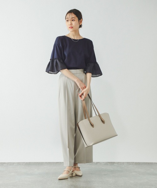 GLOBAL WORK（グローバルワーク） tシャツ リッチクリーン袖フレア5分