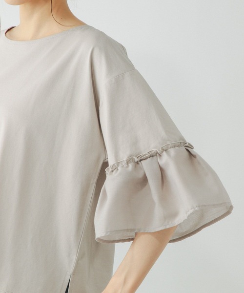 GLOBAL WORK（グローバルワーク） tシャツ リッチクリーン袖フレア5分
