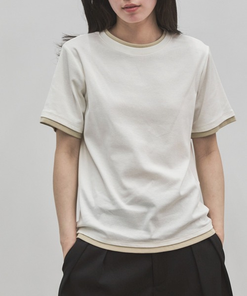 feepur（フェピュール） tシャツ ダブルレイヤードフライスTee