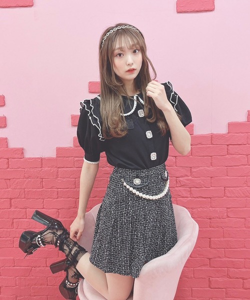 Swankiss（スワンキス） フレアミニスカート FREE ブラック レディース