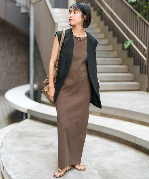 完売　Spick and Span 天竺アメスリロングワンピース　38 Spick＆Span ワンピース 「追加」天竺アメスリロングワンピース