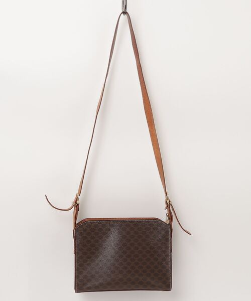 CELINE ブラウンレザー ショルダーバッグ 美品】CELINE ブラウンレザー ショルダーバッグ