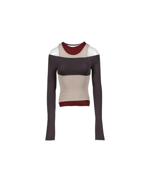 tシャツ TRIPLE LAYERED TOP レディース