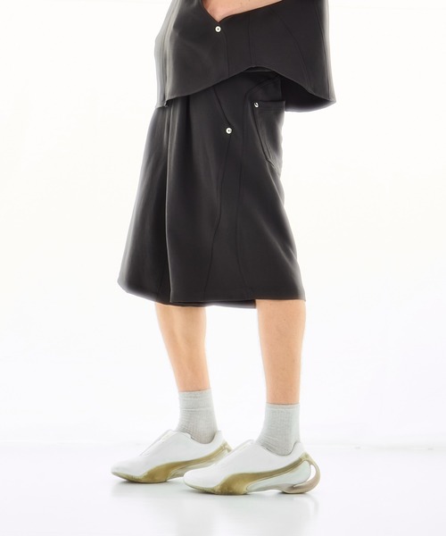 CONZ スラックス PANEL CUT WIDE SHORTS/パネルカッティング/ショート