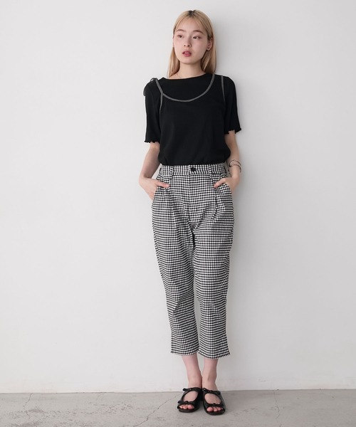 forksy.(フォルクシー) パンツ 「forksy.」ギンガムチェックカプリ forksy.(フォルクシー) パンツ 「forksy.」ギンガムチェックカプリ