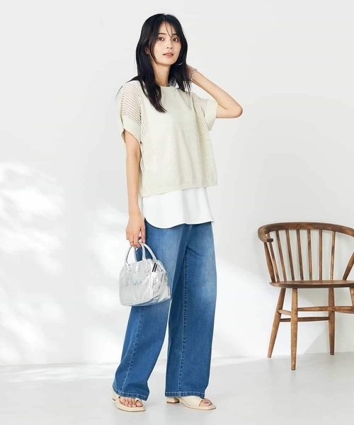 a.v.v（アー・ヴェ・ヴェ） タンクトップ ノースリーブ ラウンドヘム