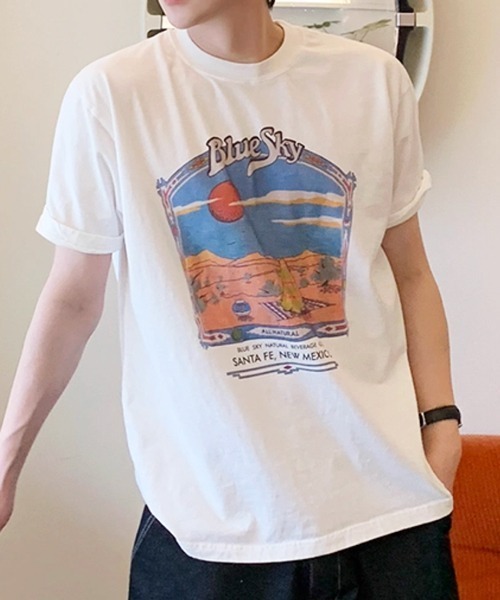 【味噌ぺんさん、のぶりんさん】ハル　ワンポイントTシャツ NOWLE（ノウル） tシャツ 「NOWLE」サンタフェ ヴィンテージ風