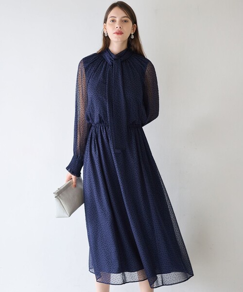 【美品】23区 APPLAUDIR パーティドレス ドット 黒46 大きいサイズ 23区 ドレス 「APPLAUDIR」シアードットフロッキー : ZOZOTOWN