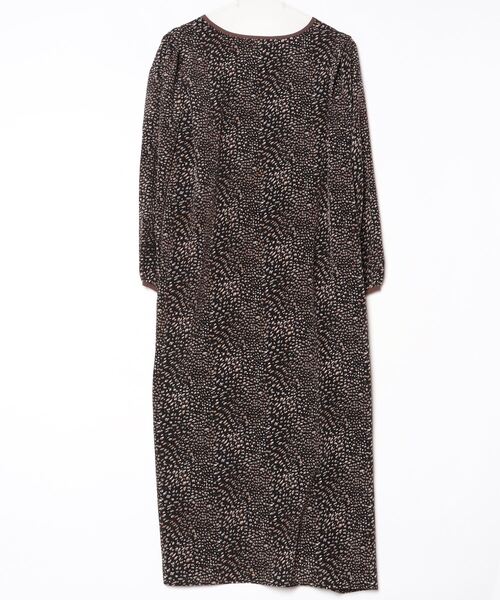 「DouDou」 長袖ワンピース M ブラウン レディース_画像2