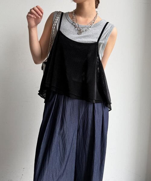 tシャツ 「WEB限定」メッシュベロアキャミ レディース