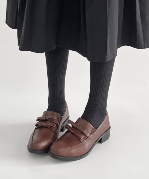 Shoes in Closet（シュークロ） ローファー 超軽量厚底 ダブル リボン