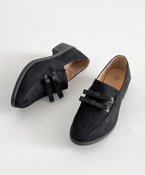 Shoes in Closet（シュークロ） ローファー 超軽量厚底 ダブル リボン