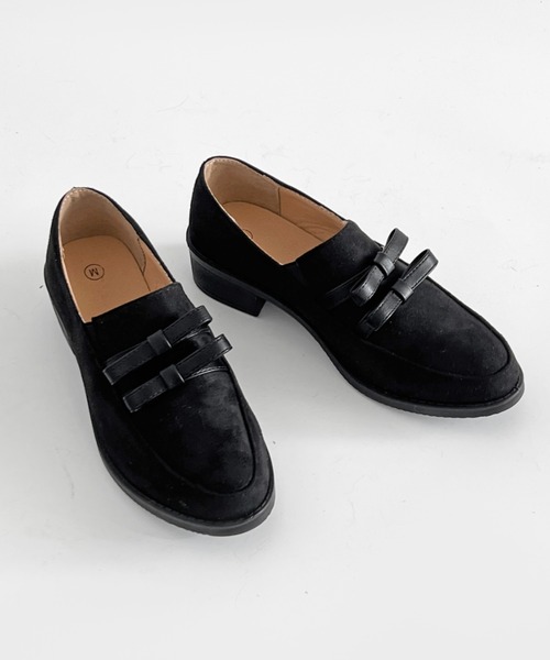 Shoes in Closet（シュークロ） ローファー 超軽量厚底 ダブル リボン