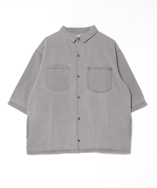 y*a様 humongous naoshiya 七分袖 Tシャツ グレー L COTTON JERSEY ANIMAL PRINT ROUND NECK HALF SLEEVE T(S Grey