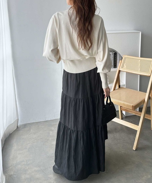 ニット セーター ハート刺繍ボリューム袖ニット レディース | GeeRA | 08