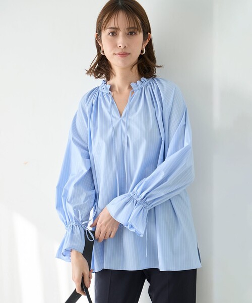 「UNFILO」 長袖ブラウス MEDIUM ホワイト レディース_画像3