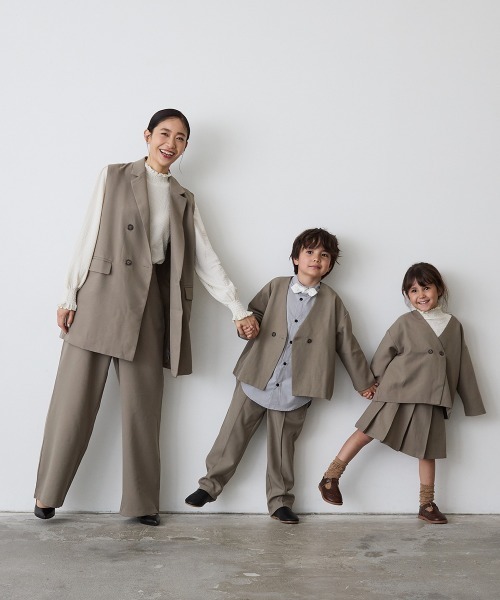 美品 riziere 5点セット セットアップ ジャケット ベスト パンツ riziere セットアップ MOM：ダブルボタンテーラードベスト