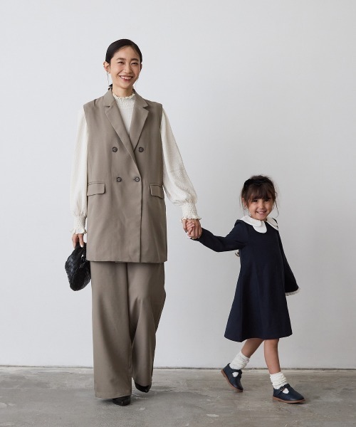 riziere セットアップ MOM：ダブルボタンテーラードベスト