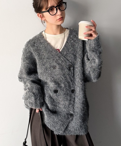 Classical Origin カーディガン 「アートな1着。」ミックスシャギー